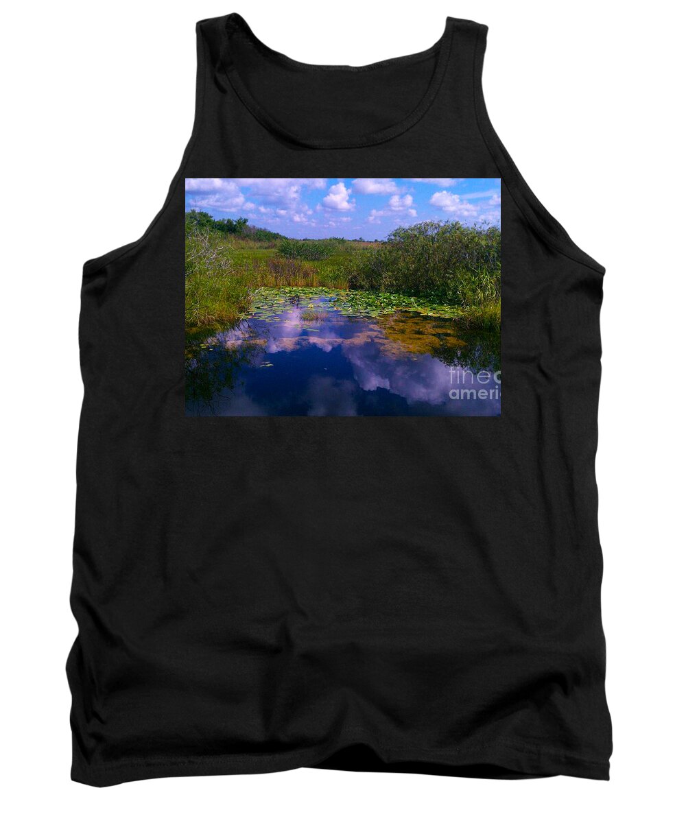 Florida Tank Top featuring the photograph Reflecting In the Glades by Charlie Cliques