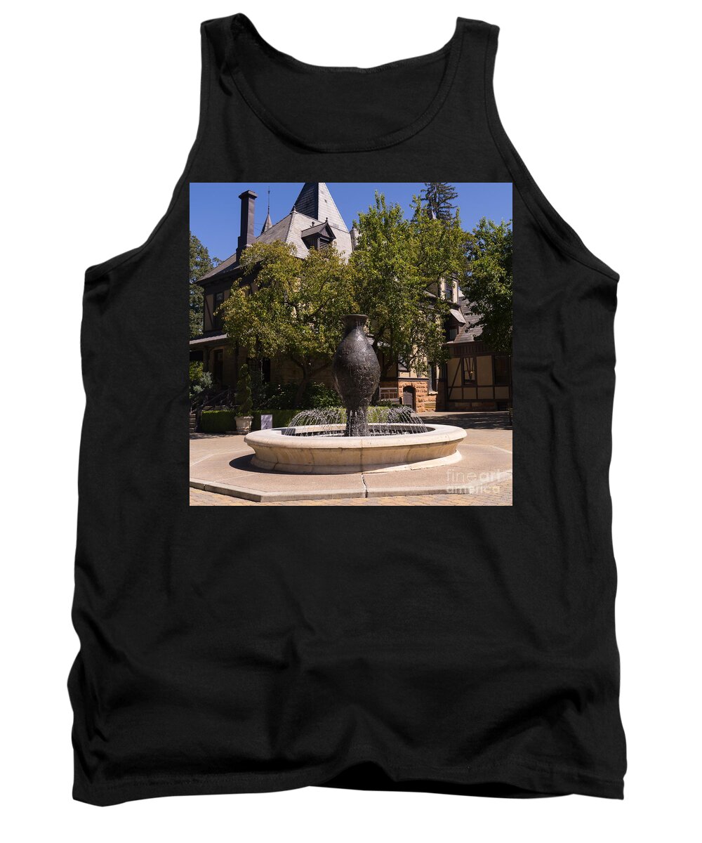 Napa Tank Top featuring the photograph Rhine House At Beringer Winery St Helena Napa California DSC1728 square by Wingsdomain Art and Photography