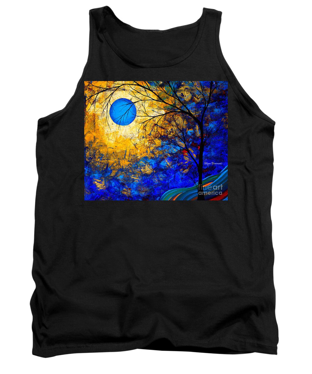 Abstract Tank Top featuring the painting Rich Opulent Original Landscape Painting Renaissance by Megan Duncanson by Megan Aroon