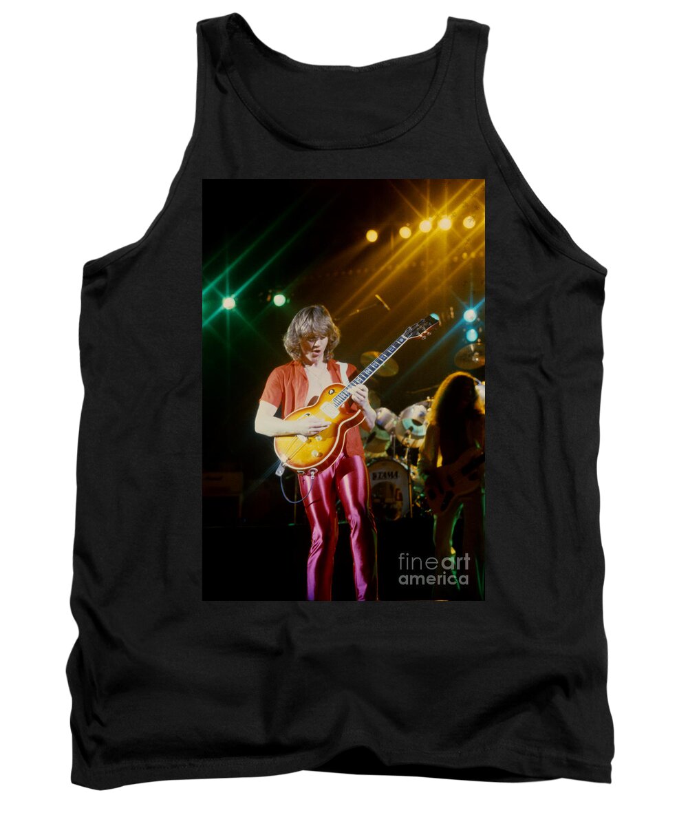 Concert Photos For Sale Tank Top featuring the photograph Rik Emmett of Triumph at the Warfield Theater in San Francisco by Daniel Larsen
