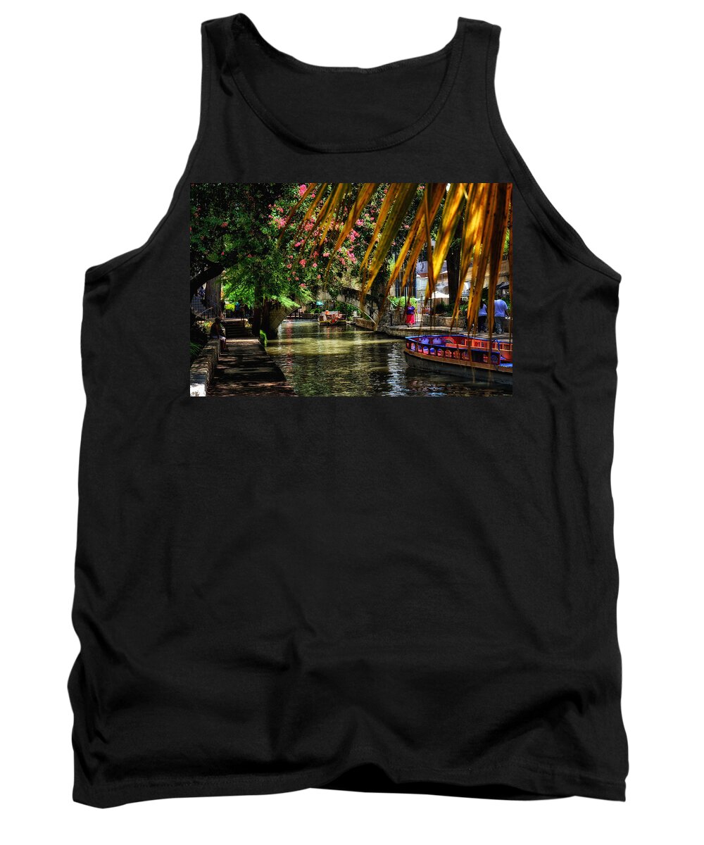 River Walk Tank Top featuring the photograph Riverwalk II by Tricia Marchlik