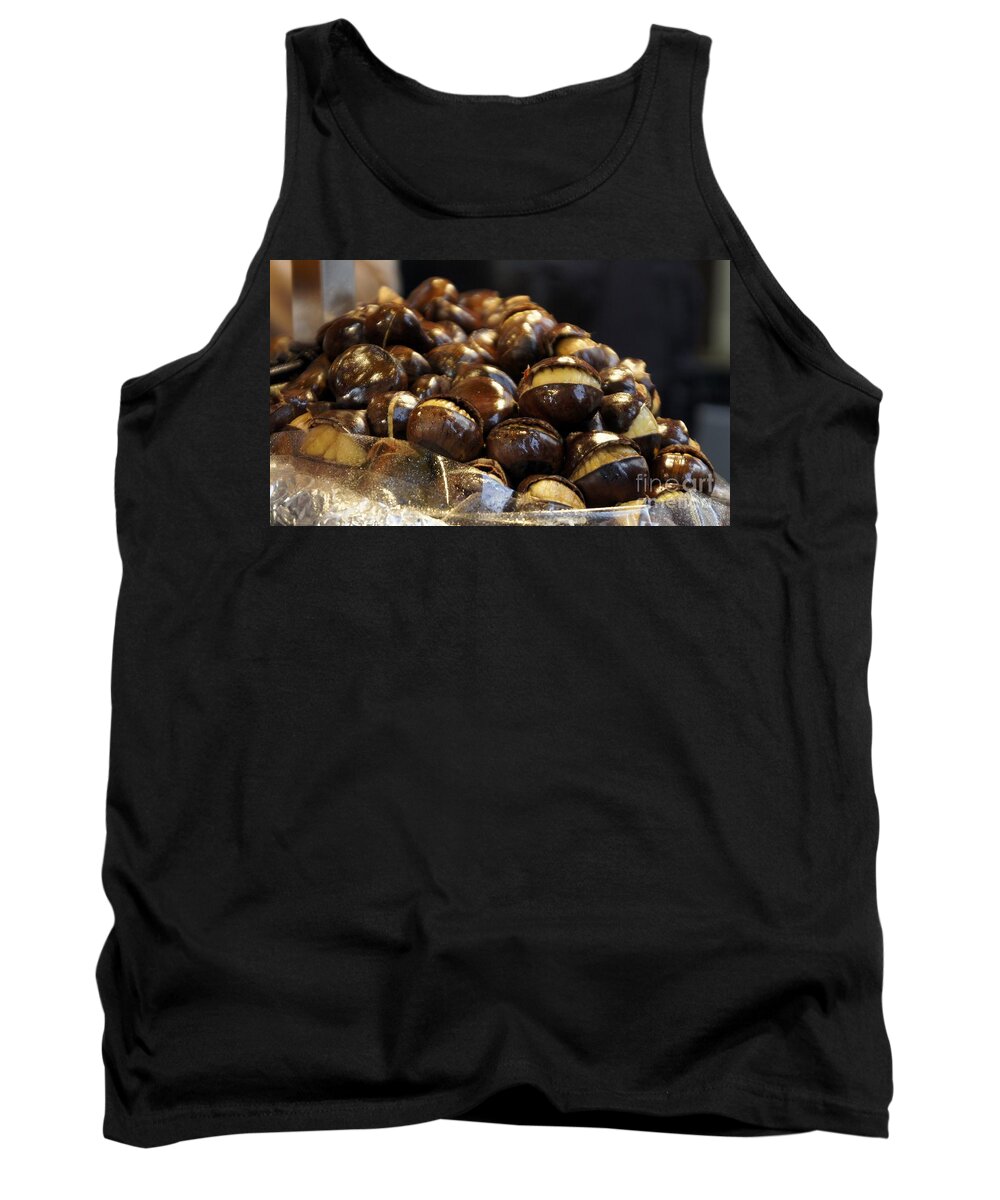Roasted Tank Top featuring the photograph Roasted Chestnuts by Lilliana Mendez