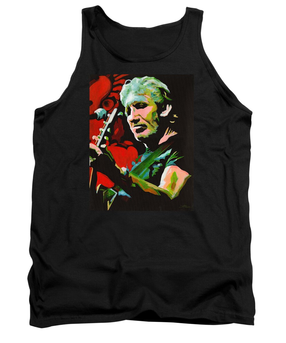 Tanya Filichkin Tank Top featuring the painting Roger Waters. Breaking the Wall by Tanya Filichkin