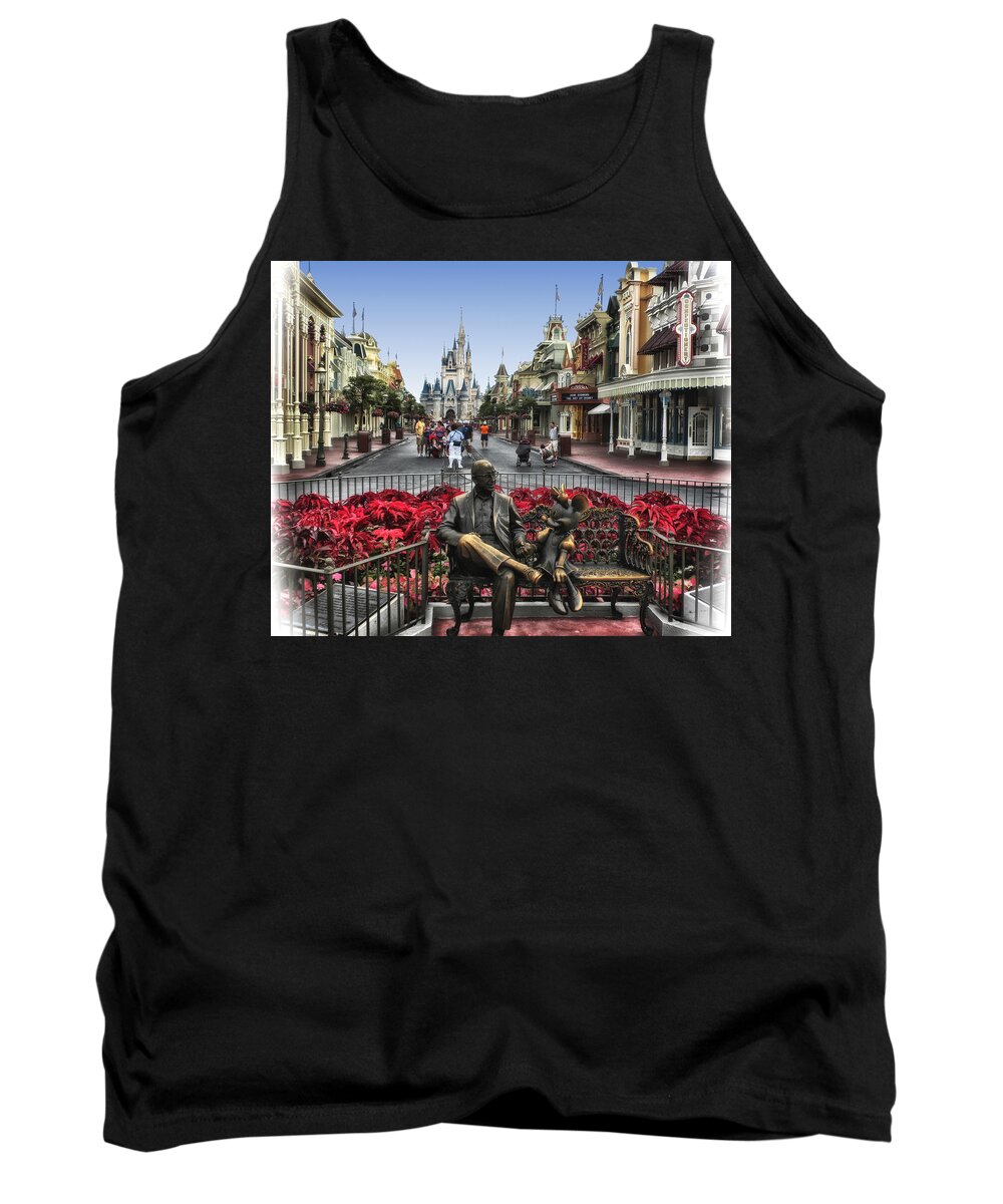 Magic Kingdom Tank Top featuring the photograph Roy and Minnie Mouse Walt Disney World by Thomas Woolworth