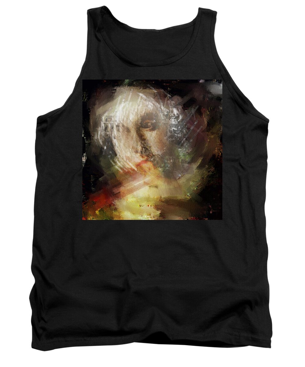 Salome Tank Top featuring the mixed media Salome by BFA Prints