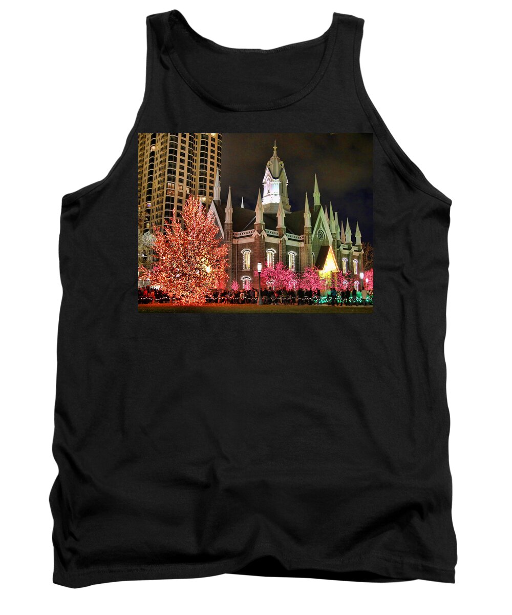 Salt Lake Temple Tank Top featuring the photograph Salt Lake Temple - 3 by Ely Arsha