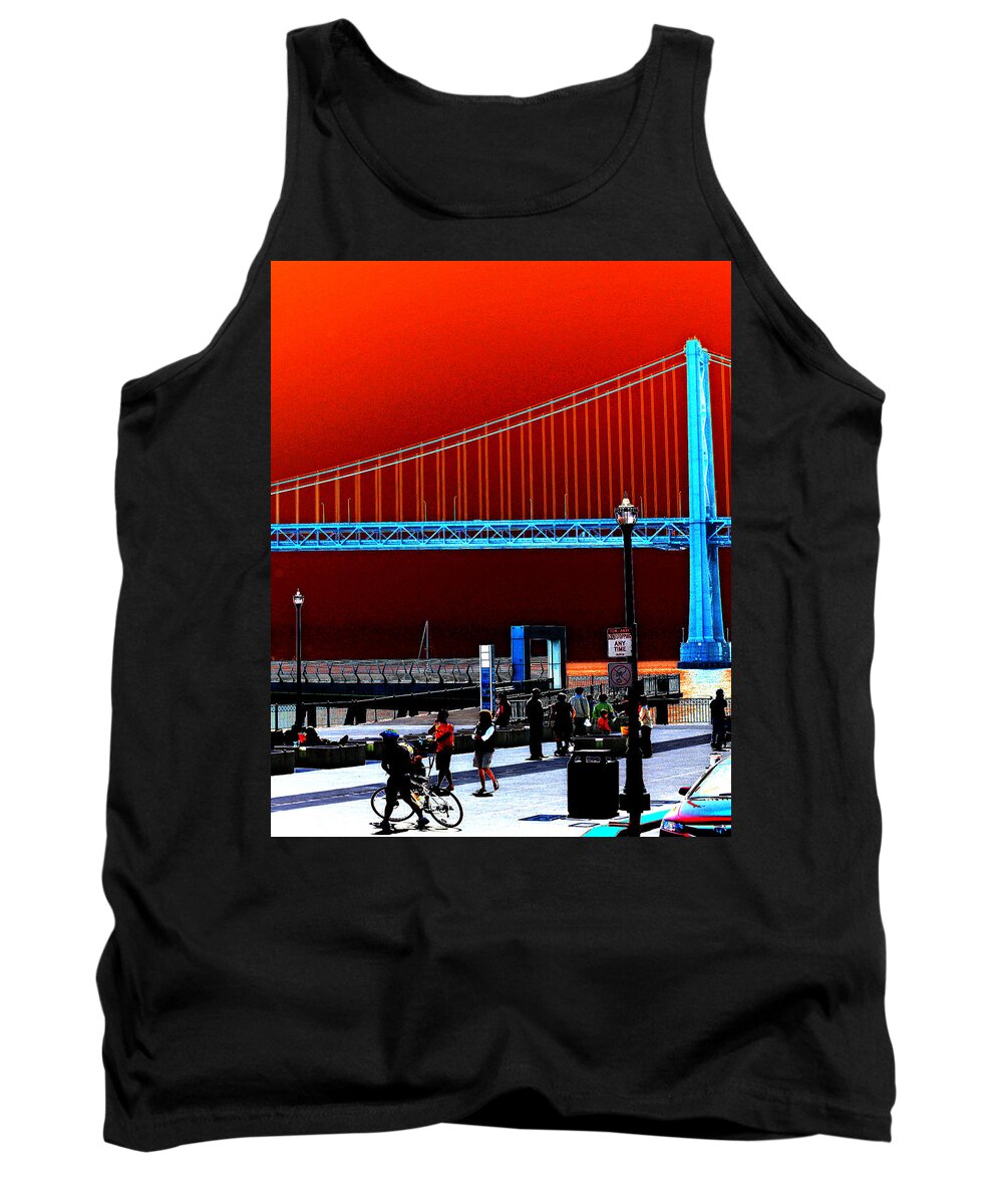San Fran Tank Top featuring the photograph San Francisco Unique processing by Maggy Marsh
