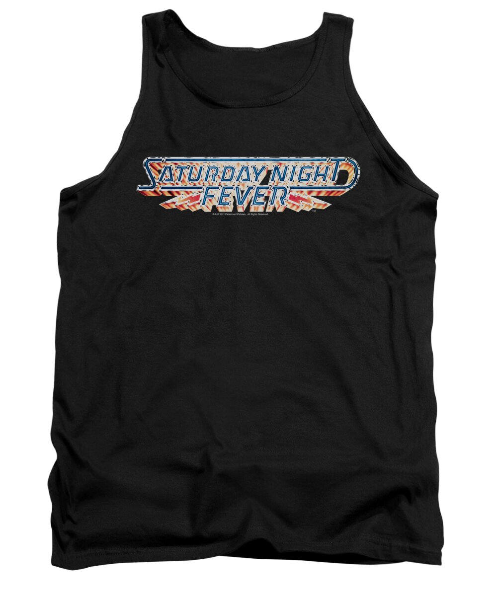 Saturday Night Fever Tank Top featuring the digital art Saturday Night Fever - Logo by Brand A