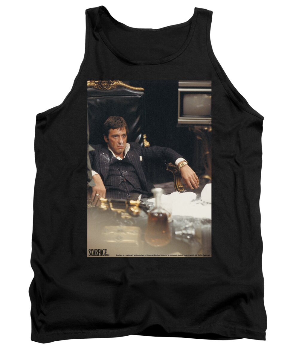  Tank Top featuring the digital art Scarface - Sit Back by Brand A