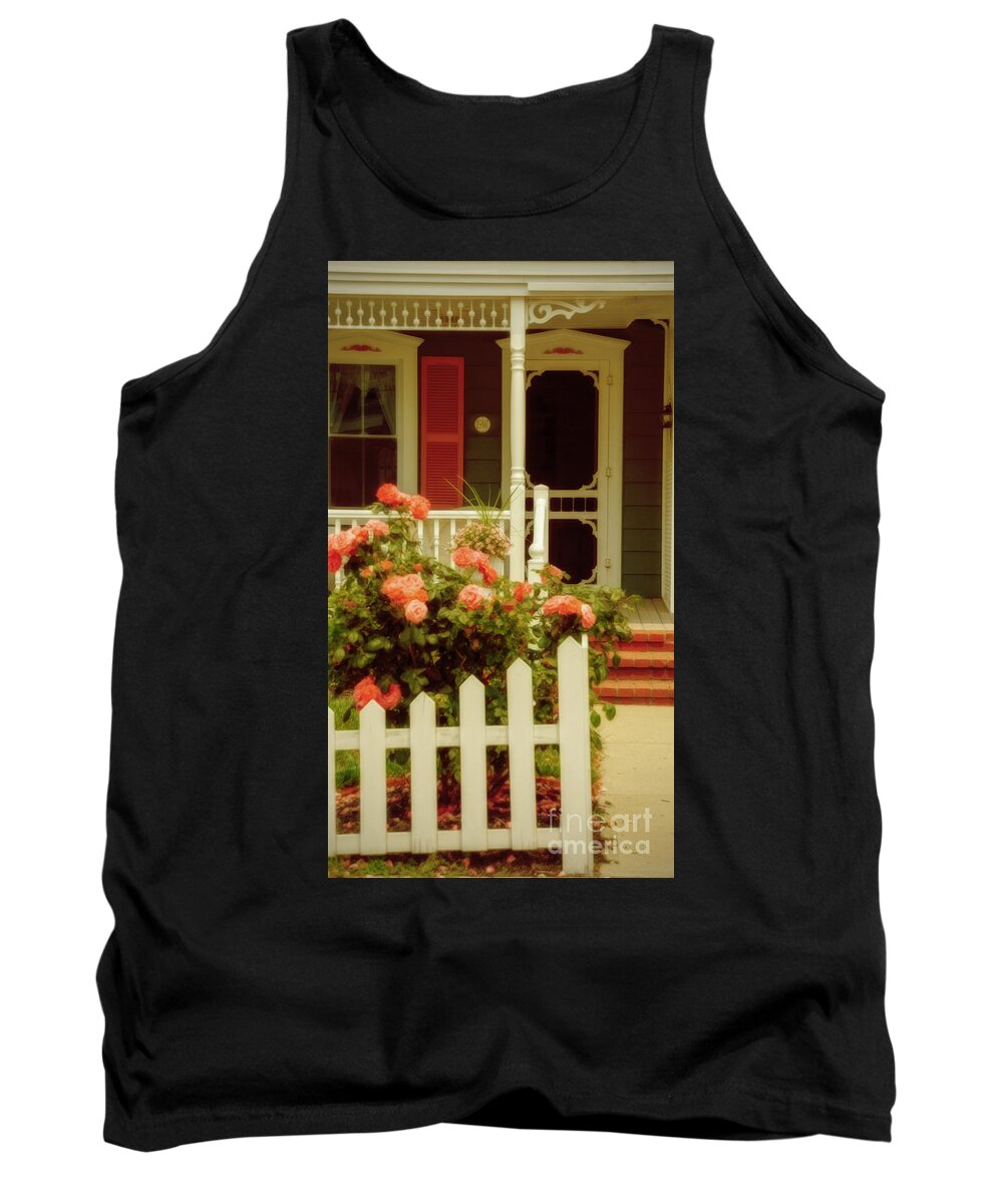 (architecture Or Architectural) Tank Top featuring the photograph Seaside Victorian Cottage by Debra Fedchin