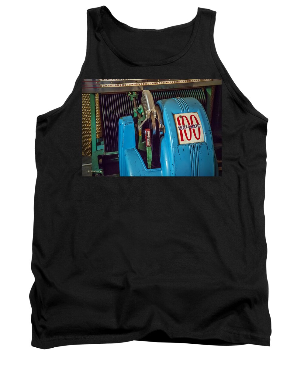 2d Tank Top featuring the photograph Seeburg Select-O-Matic Jukebox by Brian Wallace