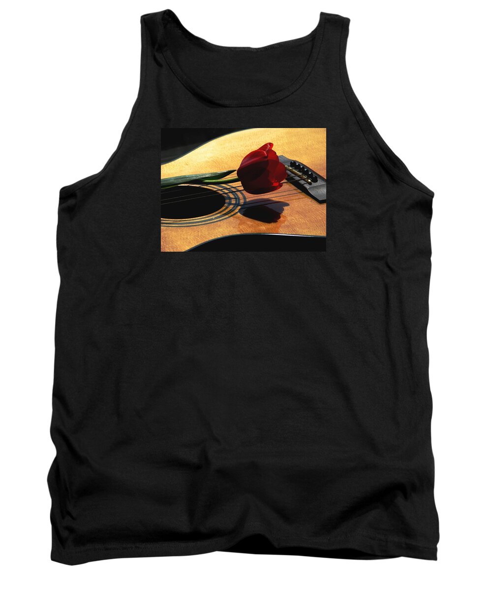 Guitar Tank Top featuring the photograph Serenade by Angela Davies
