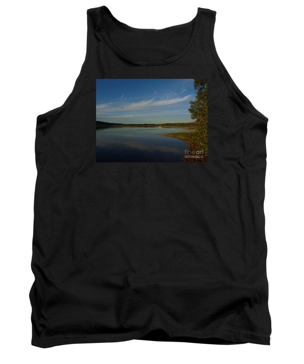 Clouds Tank Top featuring the photograph Serene Dive by Vivian Martin