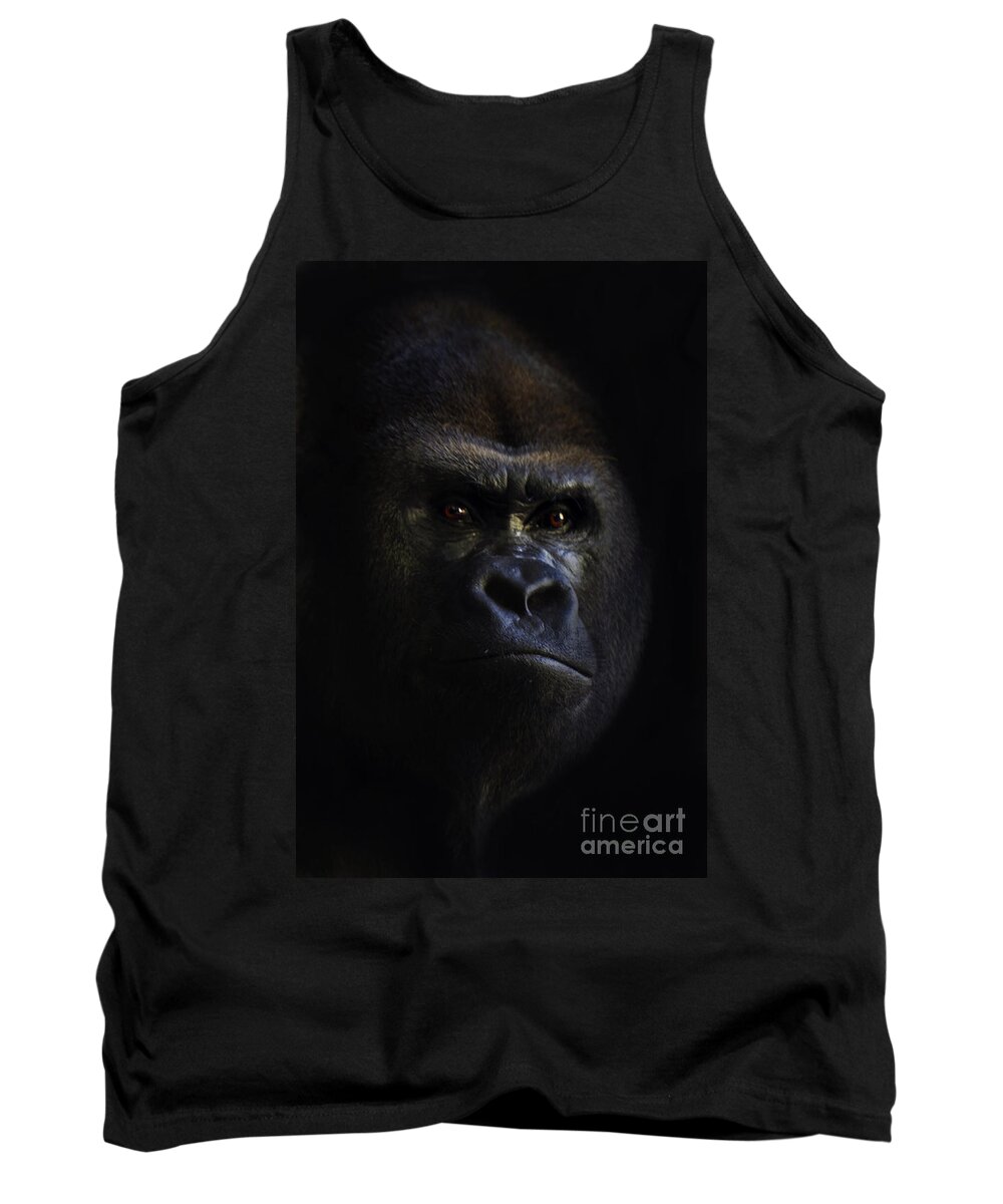 Primates Tank Top featuring the photograph Shadow Series five by Ken Frischkorn