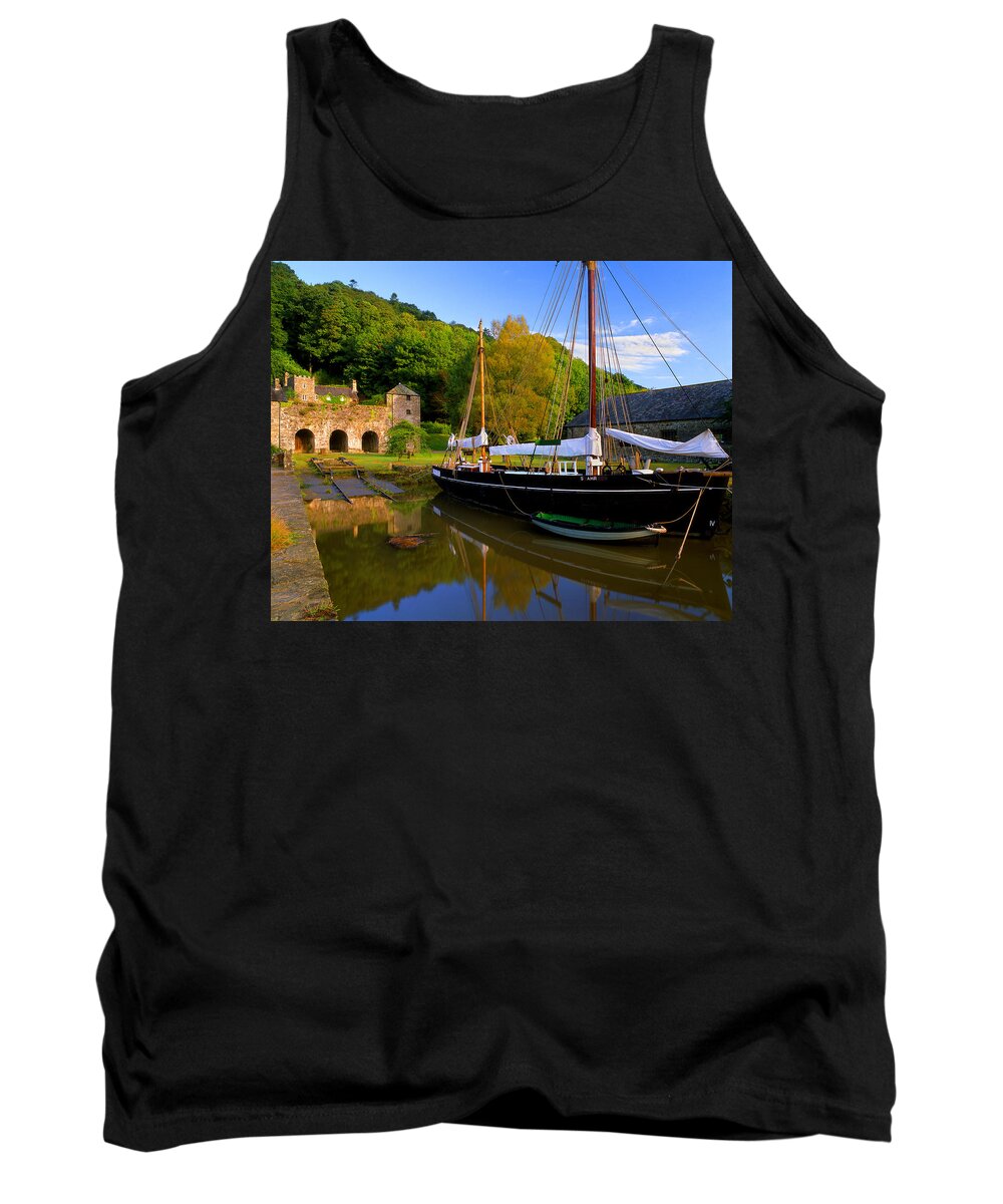 Cornwall Tank Top featuring the photograph Shamrock Barge by Darren Galpin