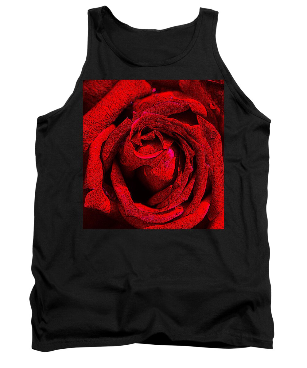 Rose Tank Top featuring the photograph Shape of rose by Dragan Kudjerski