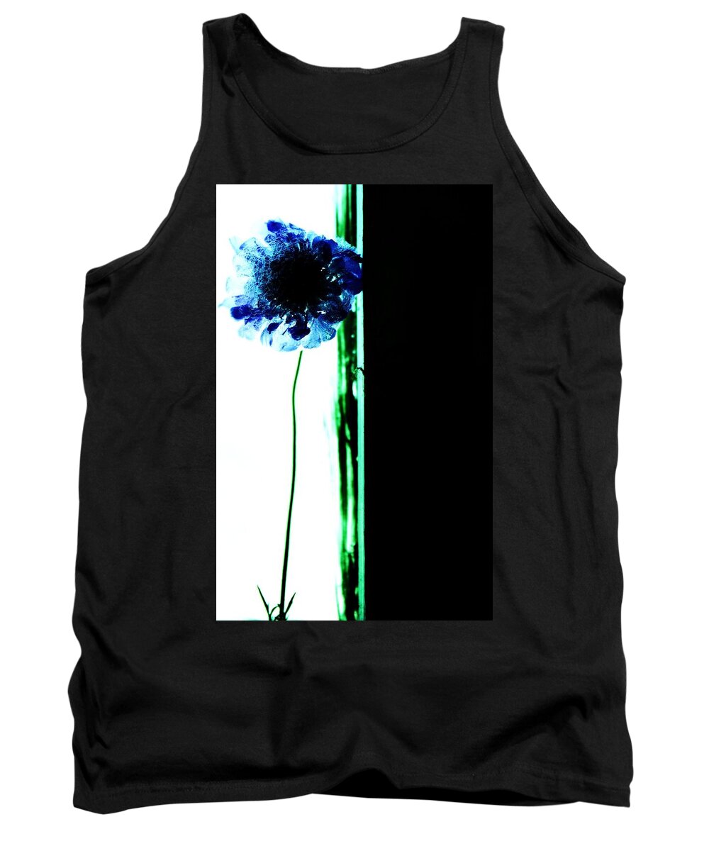 Flowers Blue Windows Still Life Plants Green Tank Top featuring the photograph Simply by Jessica S