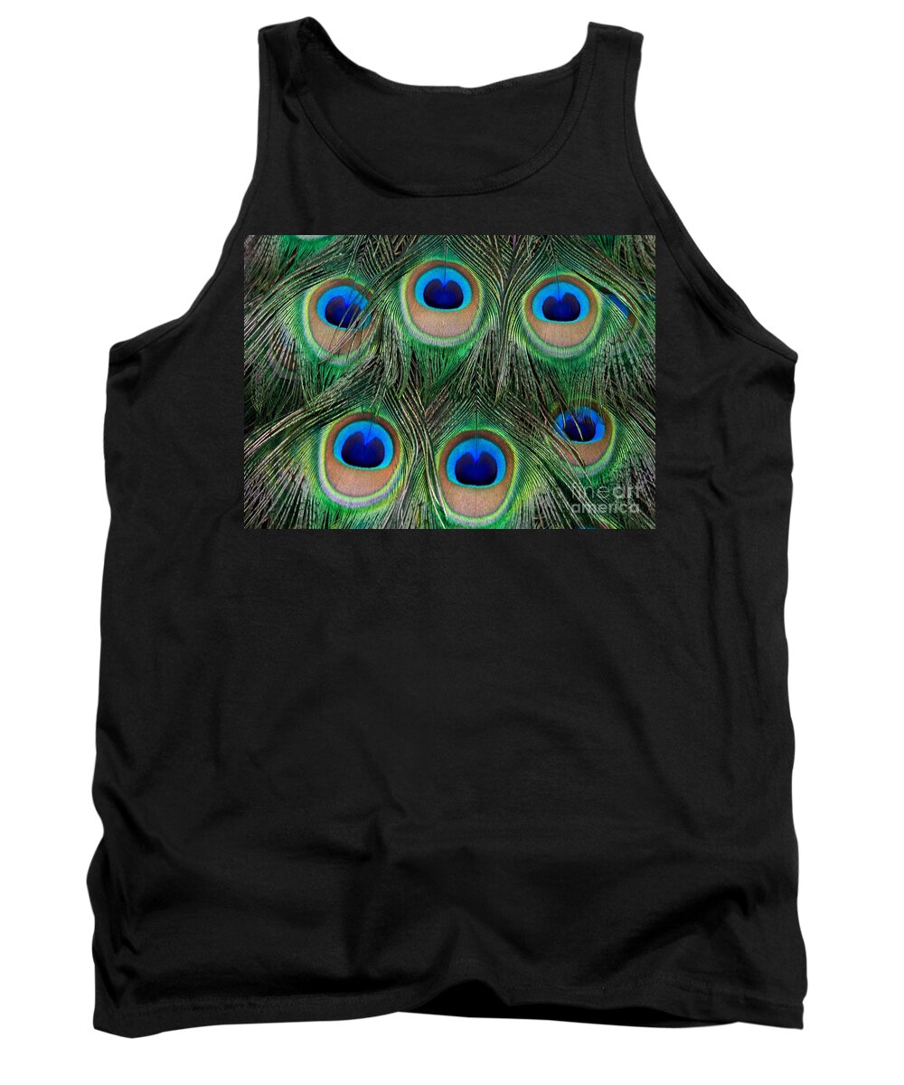 Peacock Tank Top featuring the photograph Six Eyes by Sabrina L Ryan