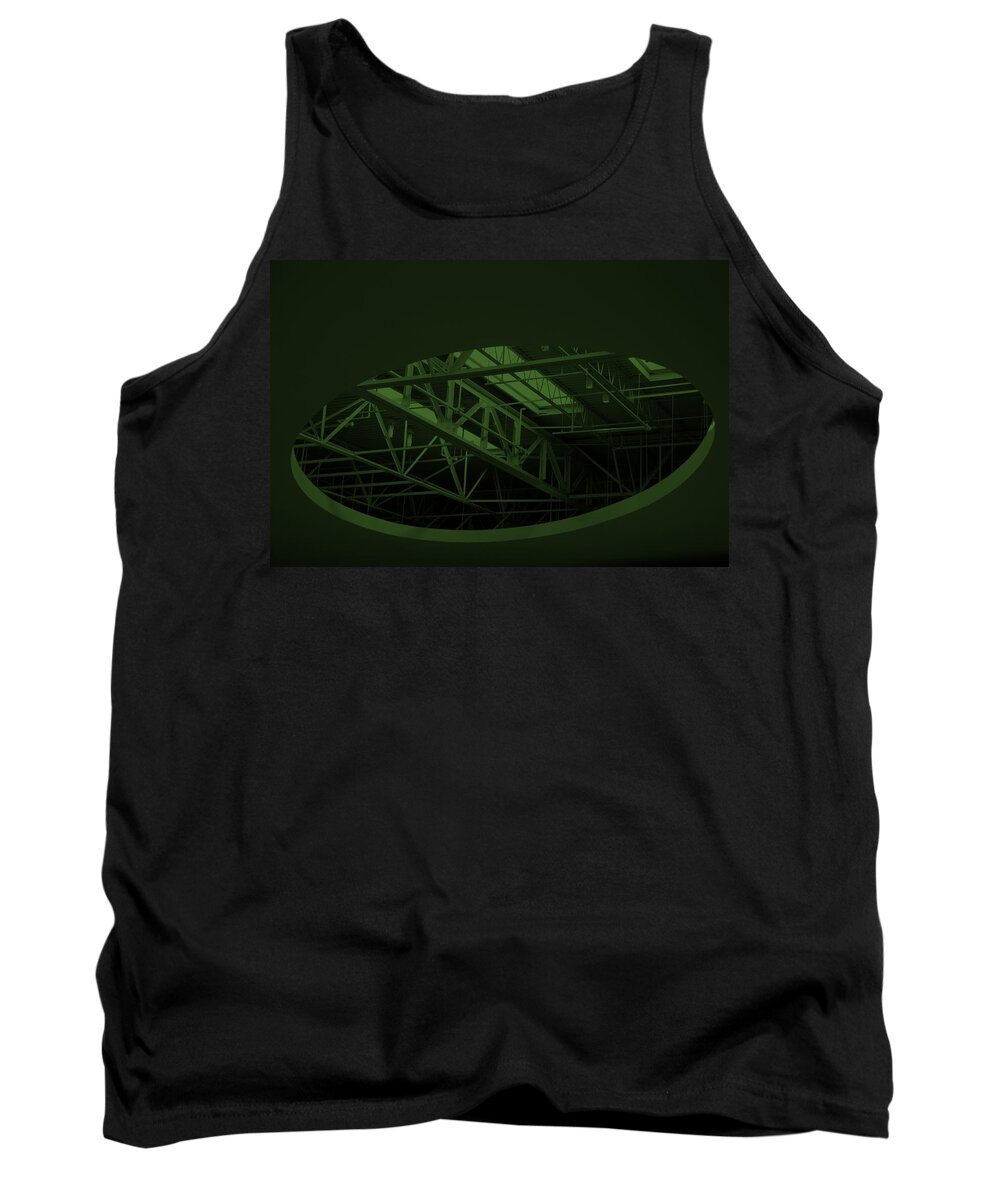Architecture Tank Top featuring the photograph Skylight Gurders In Olive by Rob Hans
