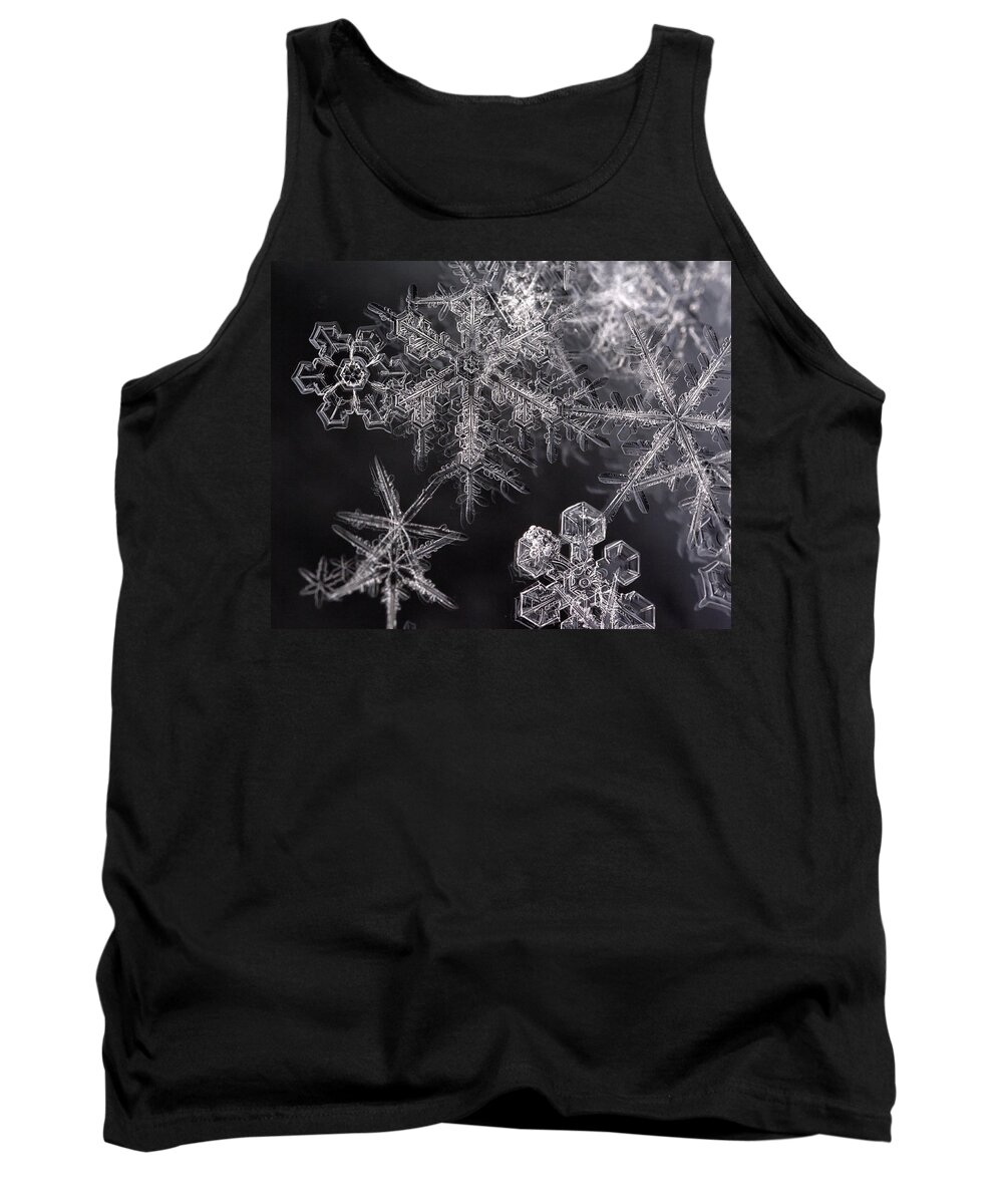Snowflakes Tank Top featuring the photograph Snowflakes by Eunice Gibb