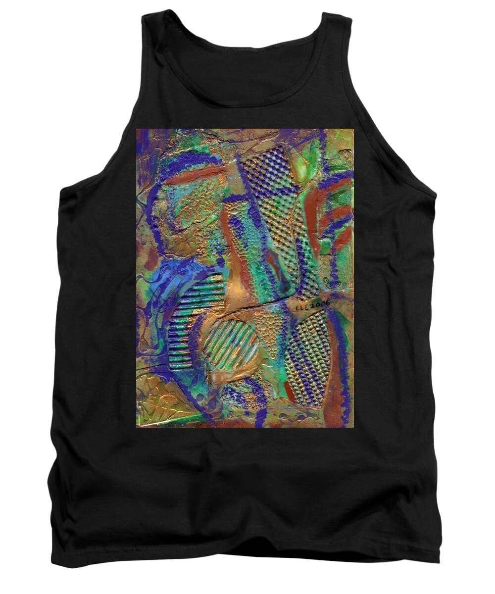 Painting Tank Top featuring the painting Soothing and Such by Cleaster Cotton