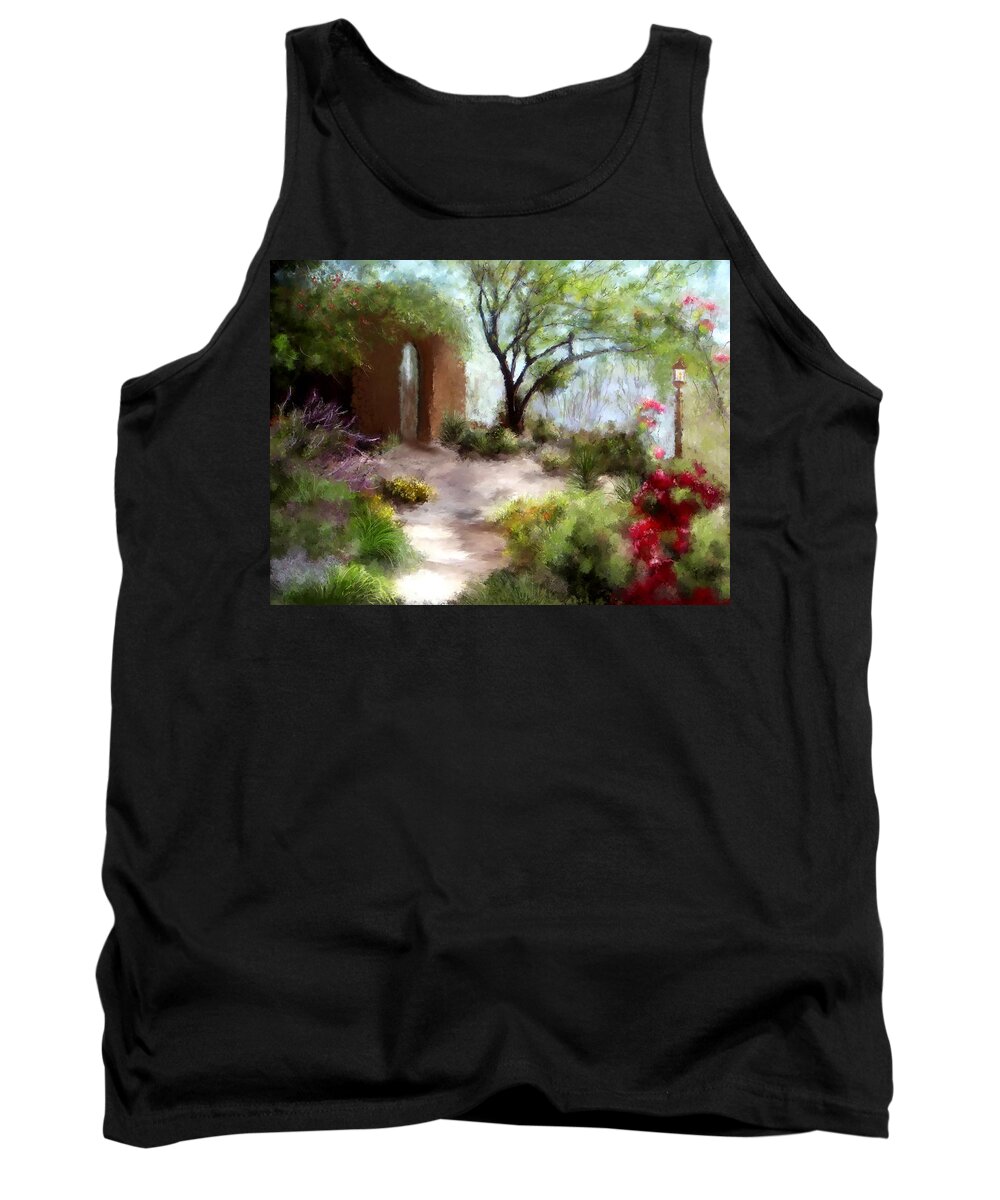 Southwest Paintings Tank Top featuring the painting The Meditative Garden #1 by Colleen Taylor