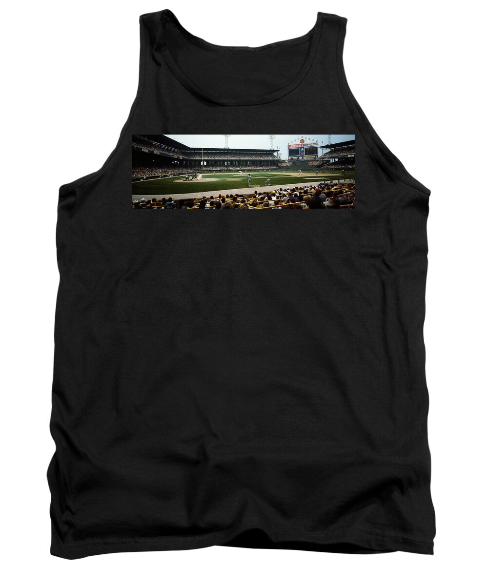 Photography Tank Top featuring the photograph Spectators Watching A Baseball Match by Panoramic Images