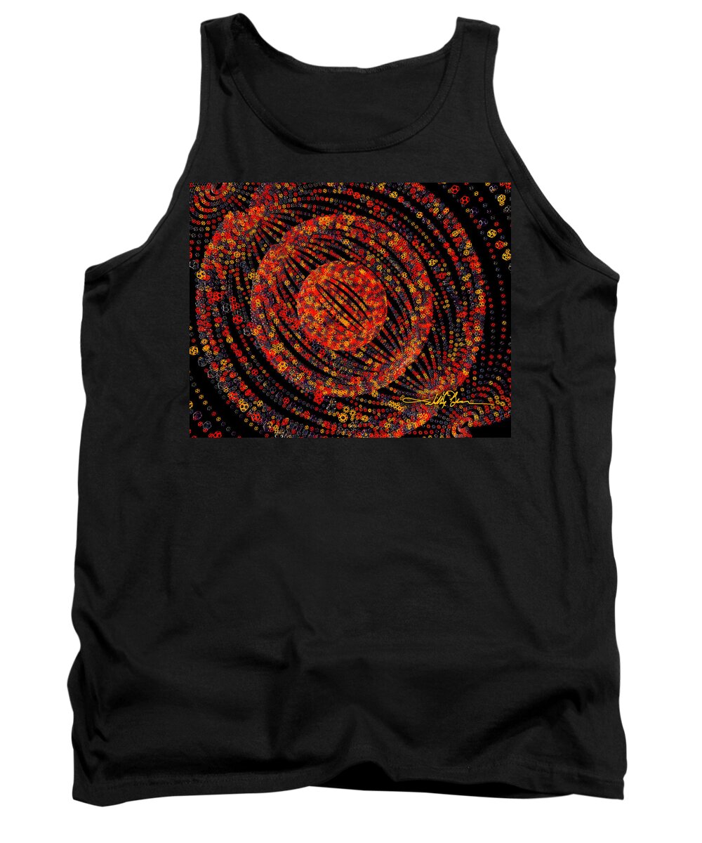 Abstract Tank Top featuring the digital art Sphere Blast by William Ladson