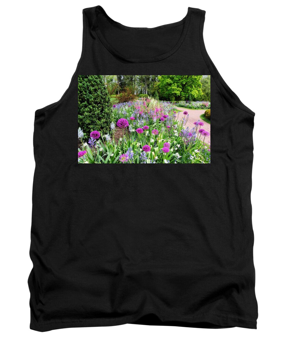 Flowers Tank Top featuring the photograph Spring Gardens by Trina Ansel