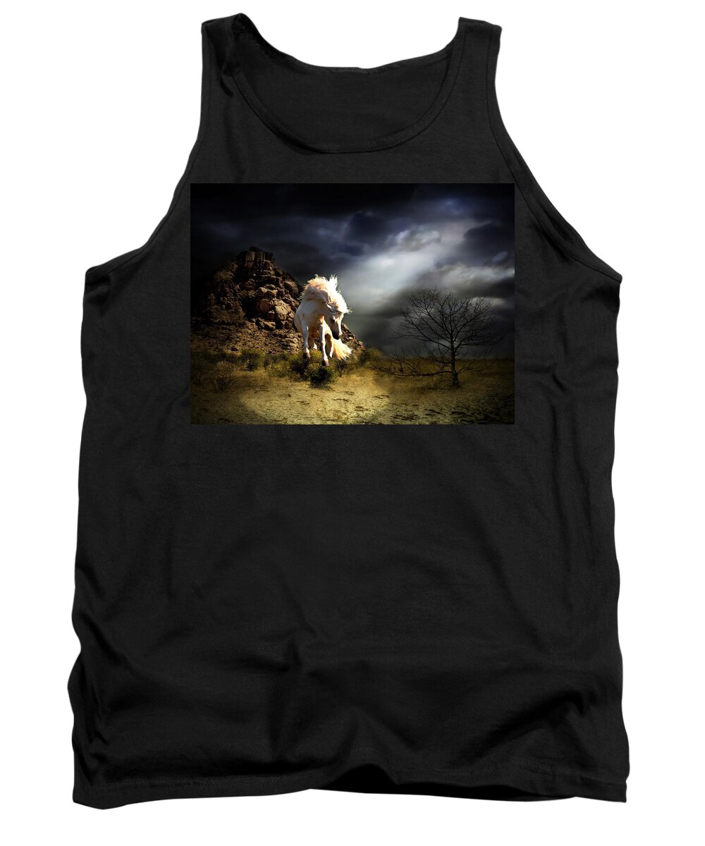 Animal Tank Top featuring the digital art Spring In His Step by Davandra Cribbie
