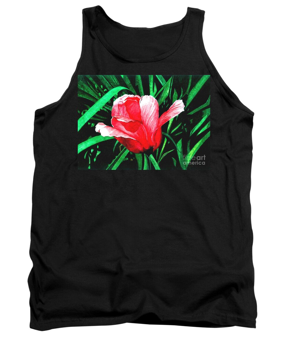 Flower Tank Top featuring the painting Spring Solo by Barbara Jewell