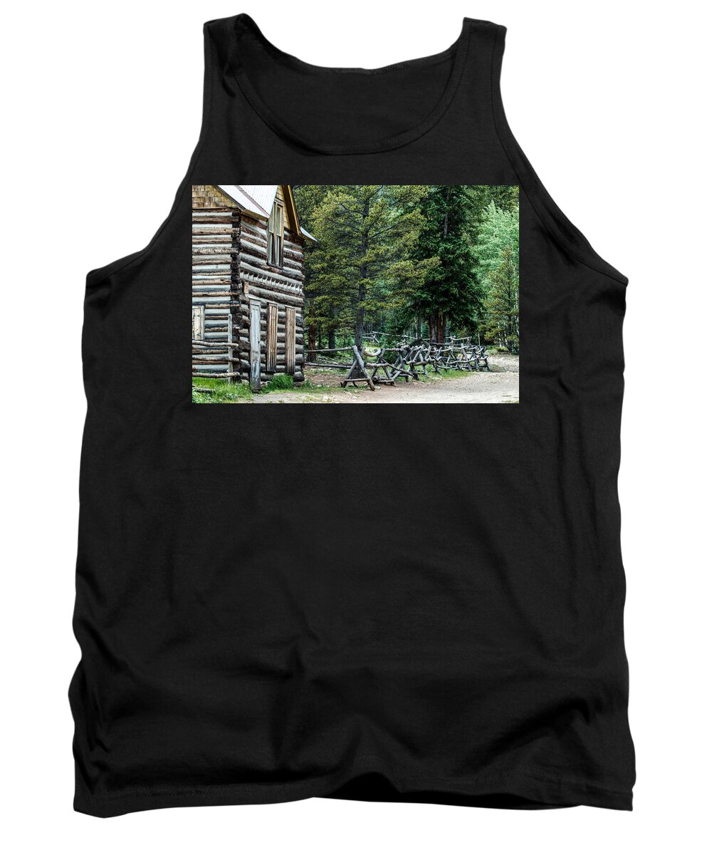 Colorado Tank Top featuring the photograph St. Elmo Cabin by Dawn Key