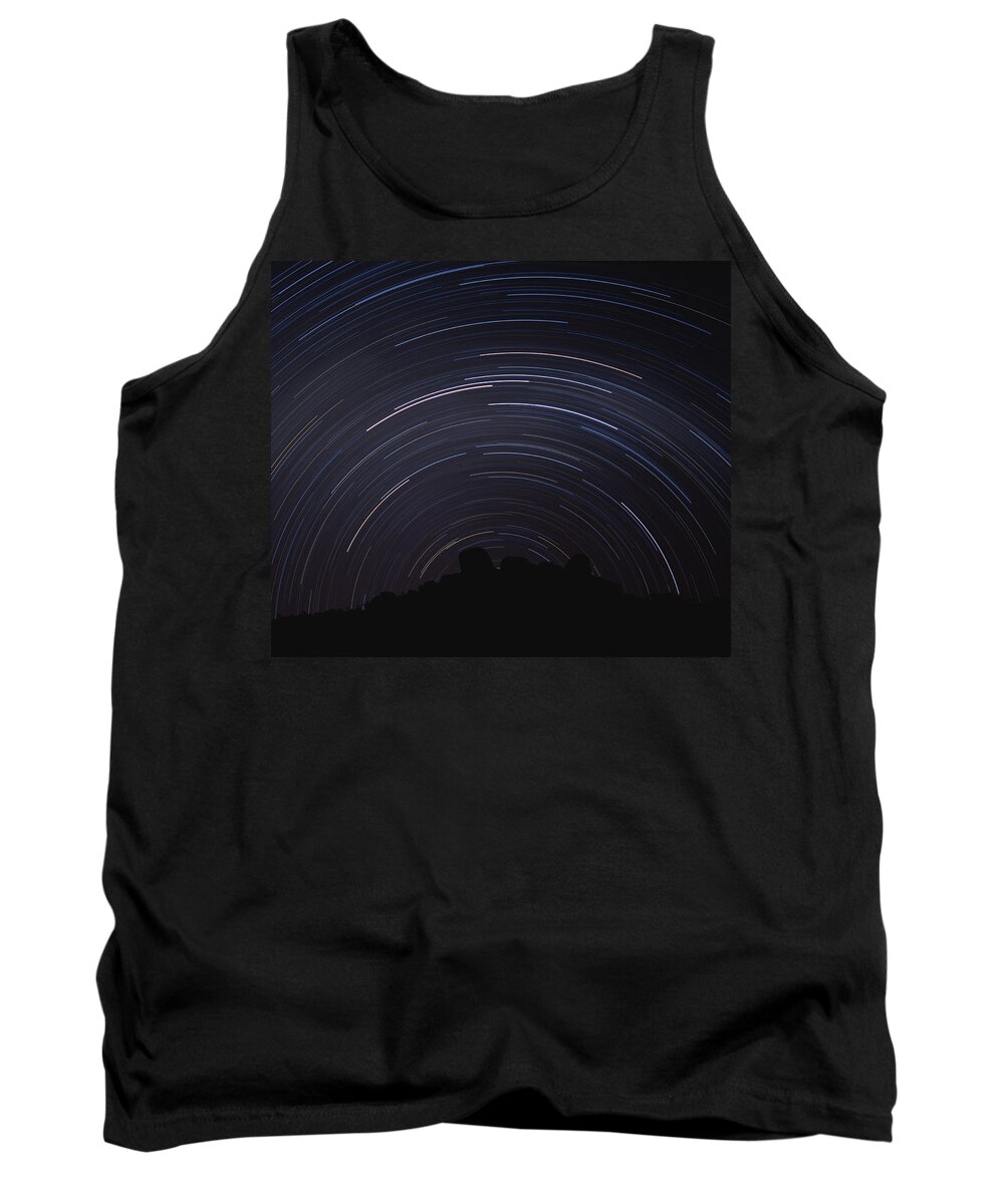 00192906 Tank Top featuring the photograph Star Tracks Over Desert Namibia by Konrad Wothe