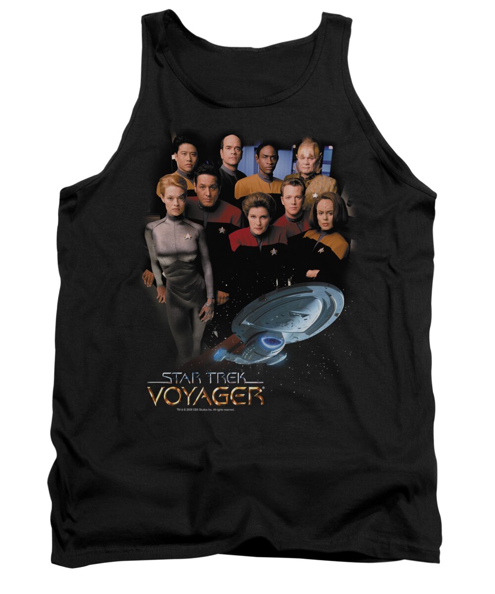 Star Trek Tank Top featuring the digital art Star Trek - Voyager Crew by Brand A