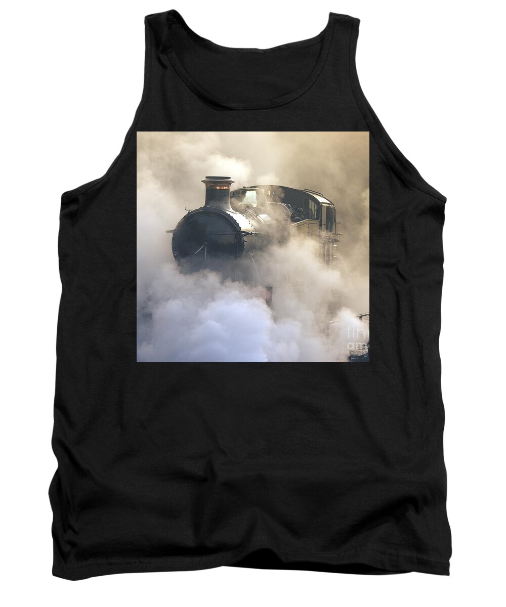 Steam Tank Top featuring the photograph Steaming at dawn no1 by Tony Mills