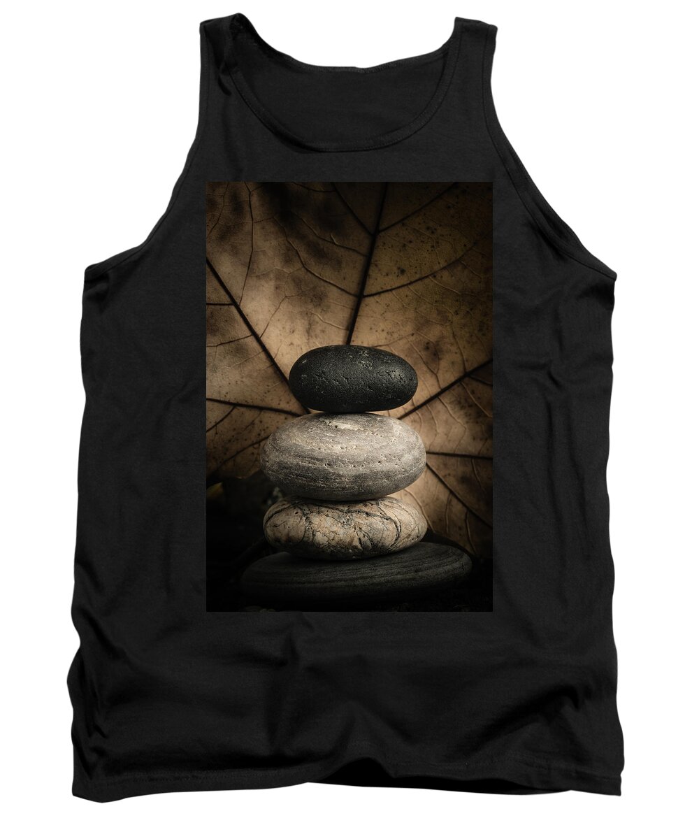 Balanced Tank Top featuring the photograph Stone Cairns II by Marco Oliveira