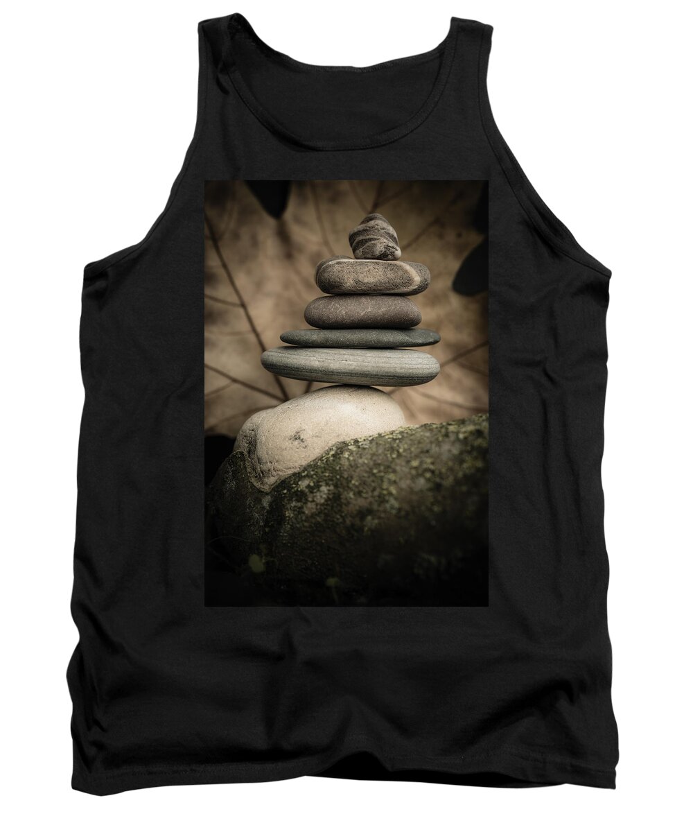 Cairns Tank Top featuring the photograph Stone Cairns IV by Marco Oliveira