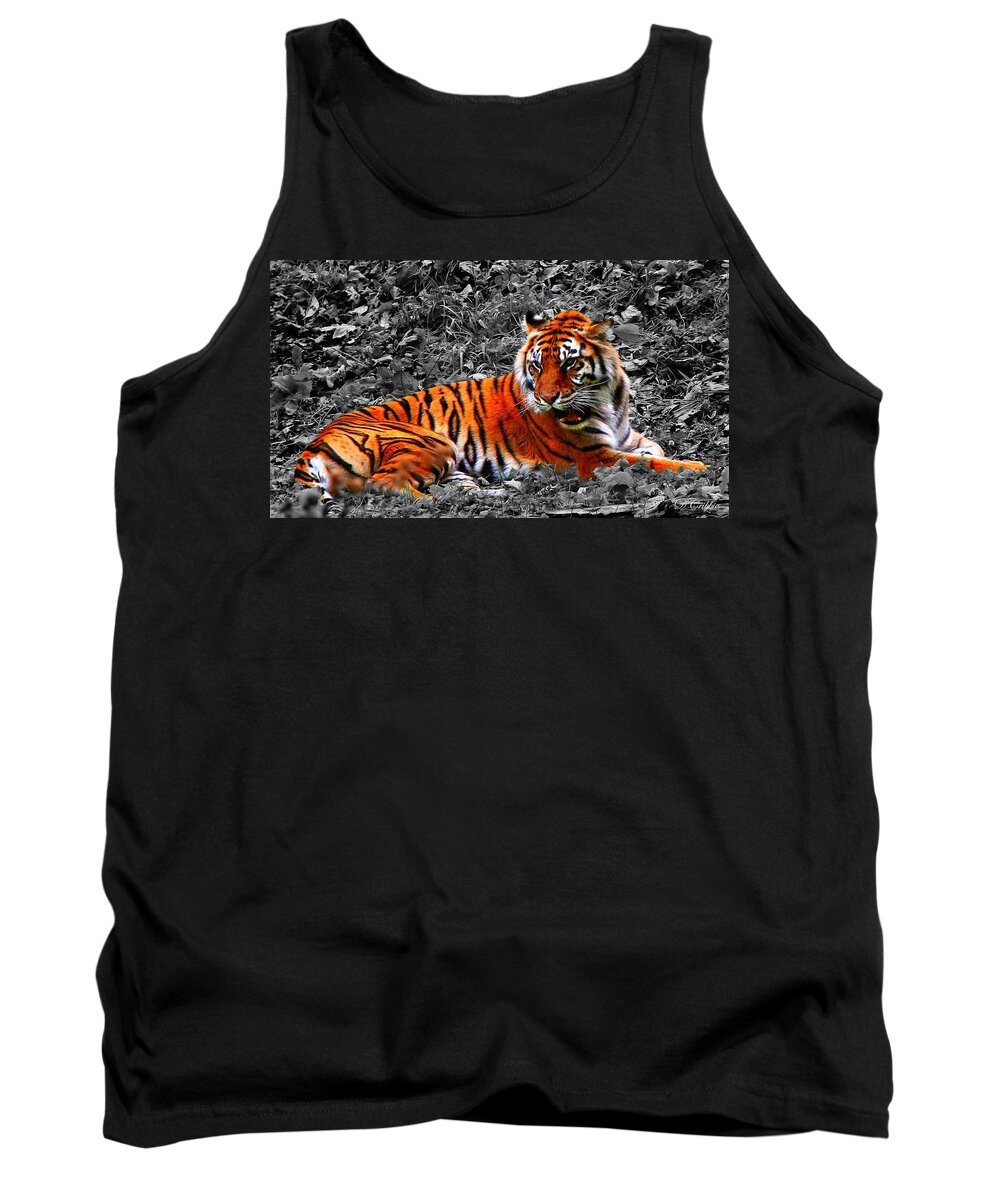 Animal Tank Top featuring the photograph Sumatran Tiger by Davandra Cribbie