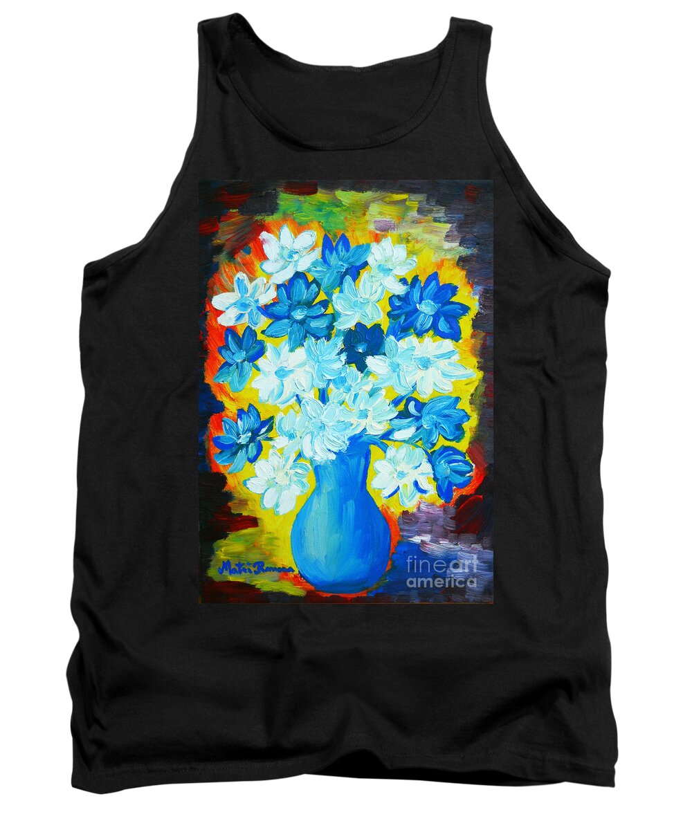Daisies Tank Top featuring the painting Summer Daisies by Ramona Matei