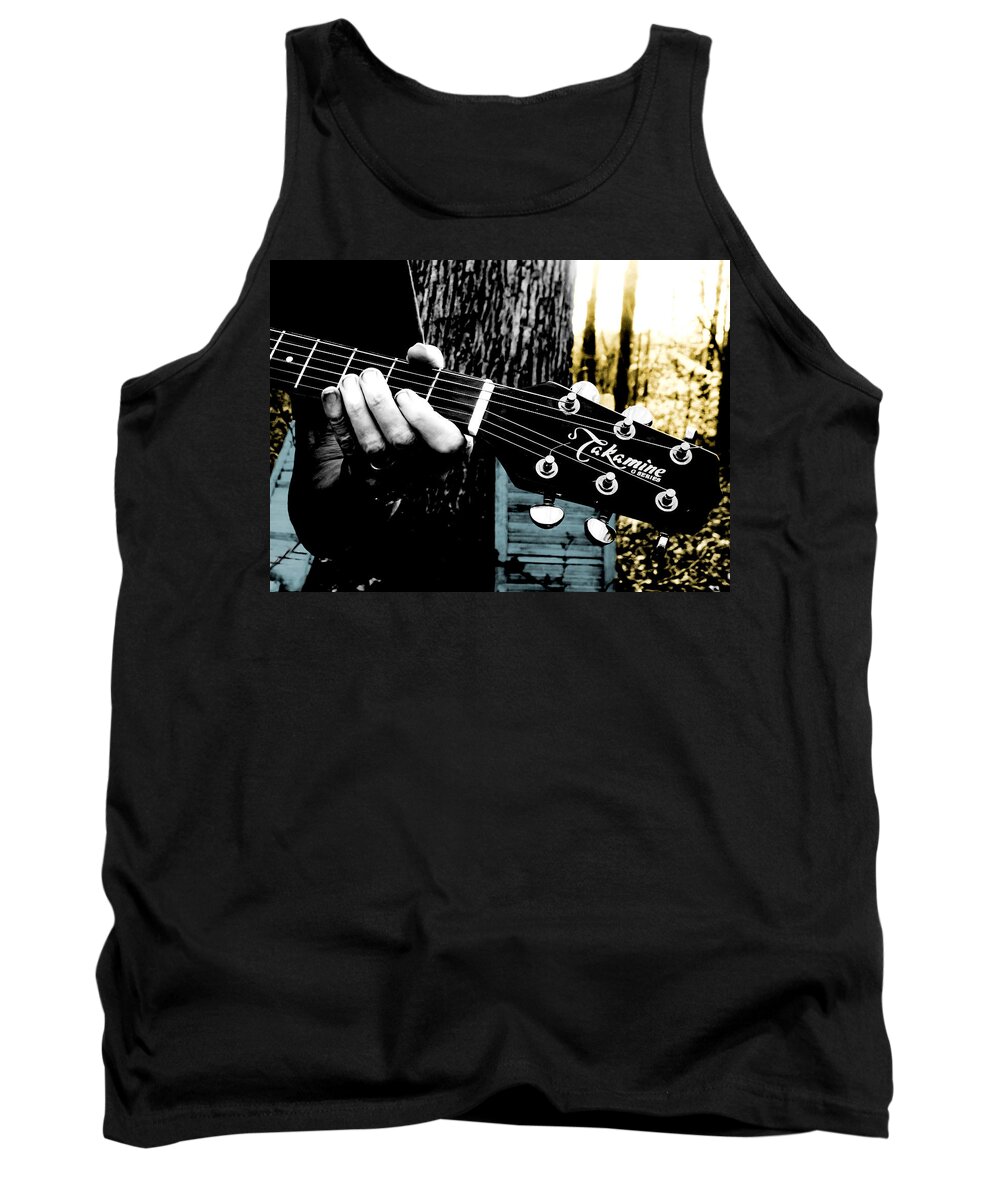Jerry Wagoner Tank Top featuring the photograph Sunset Country Pickin by Kristie Bonnewell