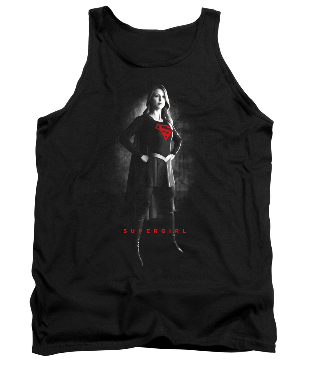  Tank Top featuring the digital art Supergirl - Supergirl Noir by Brand A