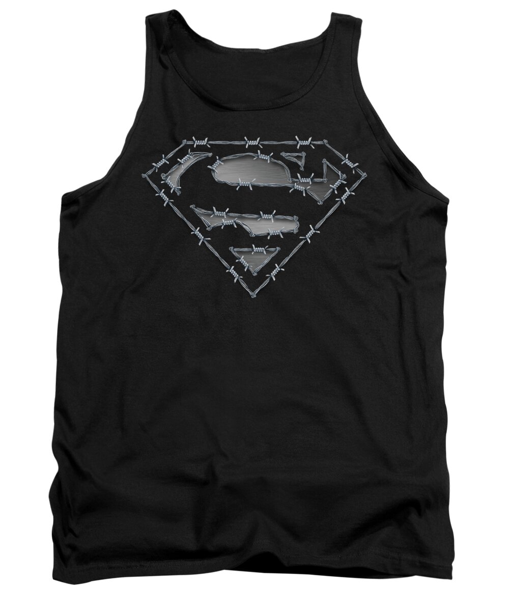  Tank Top featuring the digital art Superman - Barbed Wire by Brand A