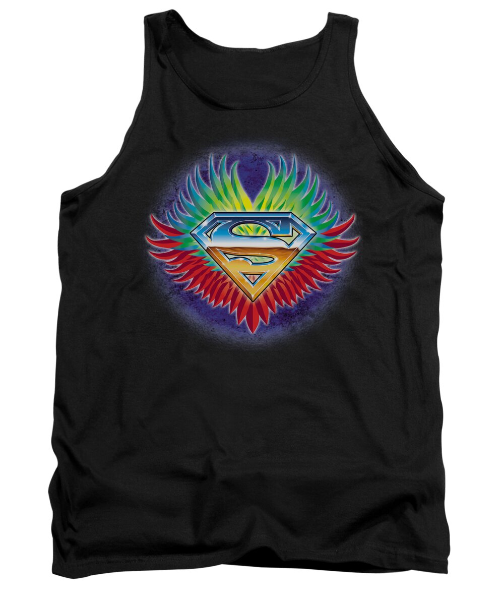 Superman Tank Top featuring the digital art Superman - Don't Stop Believing by Brand A