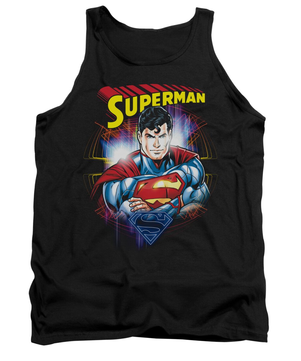 Superman Tank Top featuring the digital art Superman - Glam by Brand A