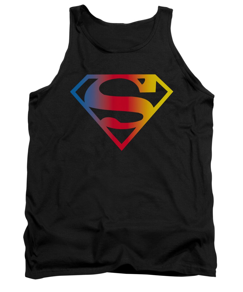  Tank Top featuring the digital art Superman - Gradient Superman Logo by Brand A