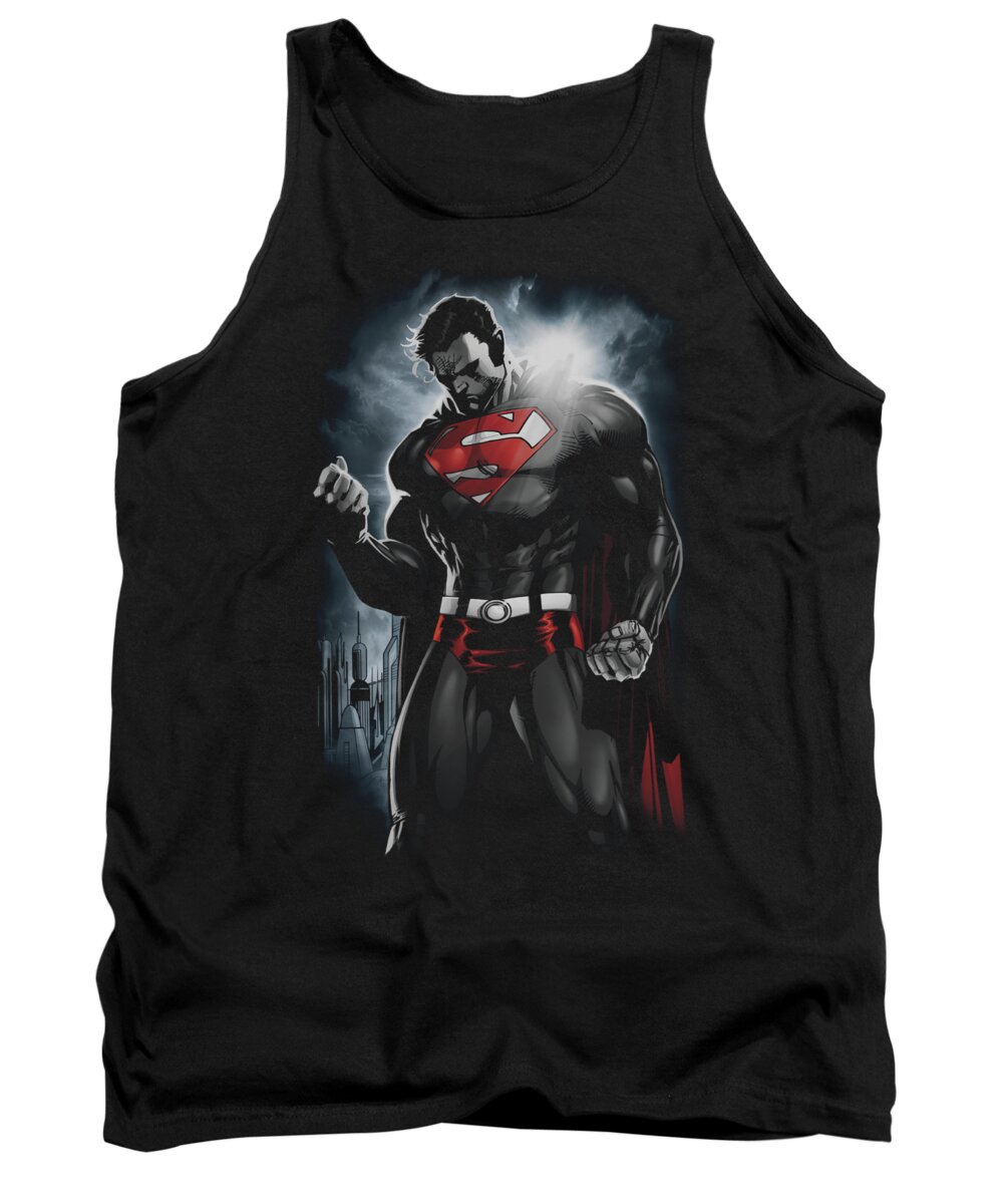 Superman Tank Top featuring the digital art Superman - Light Of The Sun by Brand A