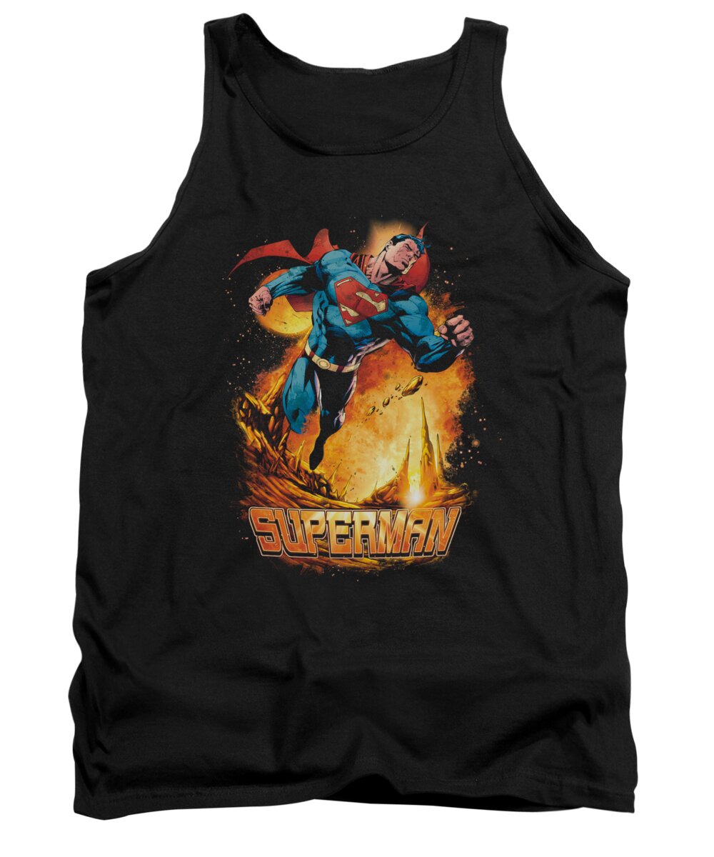 Superman Tank Top featuring the digital art Superman - Space Case by Brand A