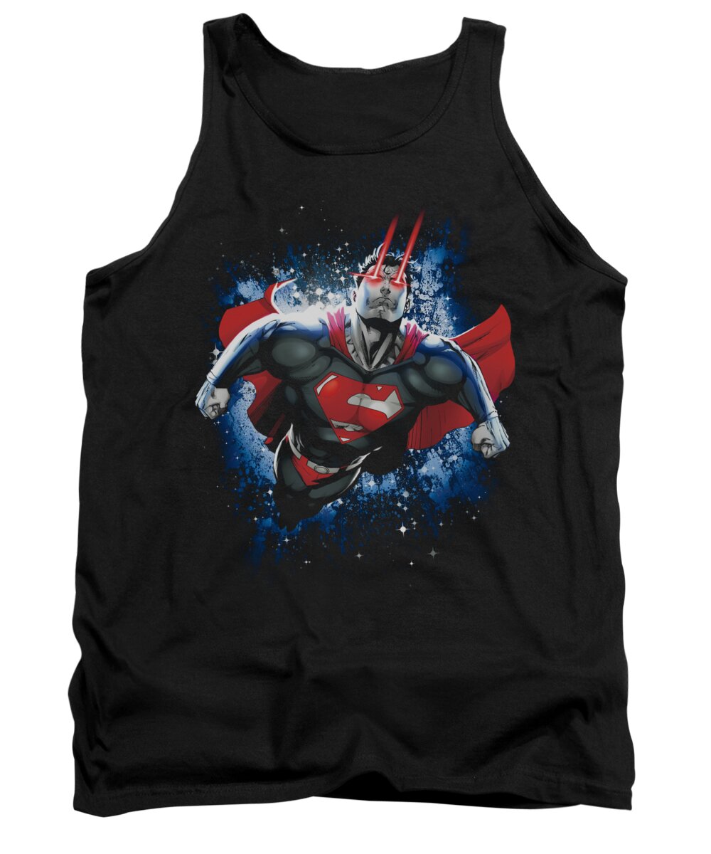 Superman Tank Top featuring the digital art Superman - Stardust by Brand A