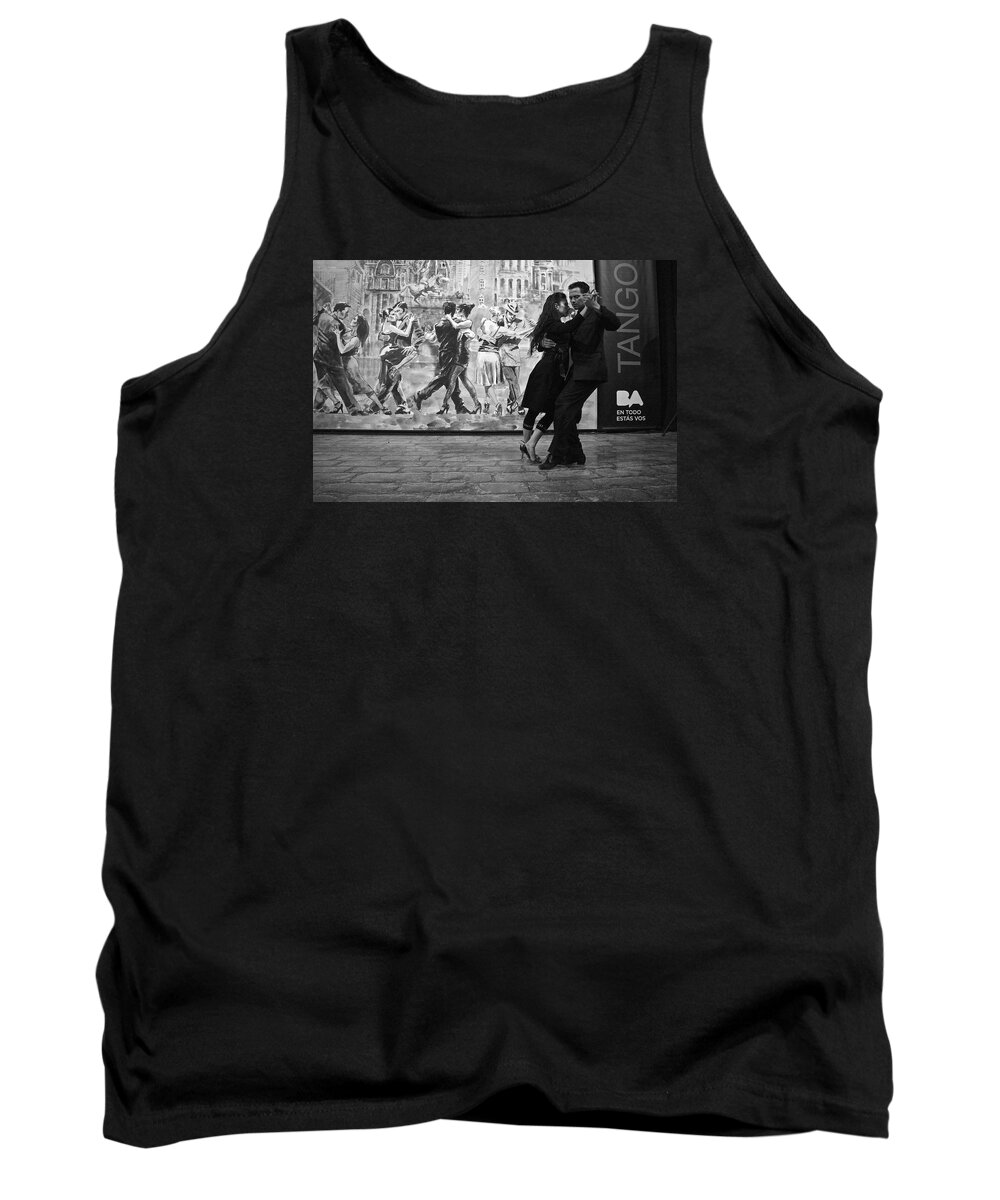Tango Tank Top featuring the photograph Tango Dancers in Buenos Aires by Venetia Featherstone-Witty