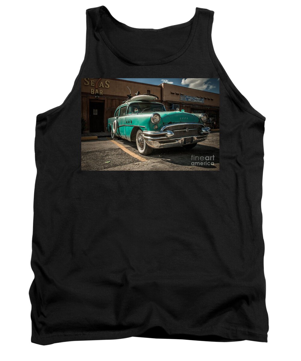 Auto Tank Top featuring the photograph The Buick II - ready to surf by Hannes Cmarits